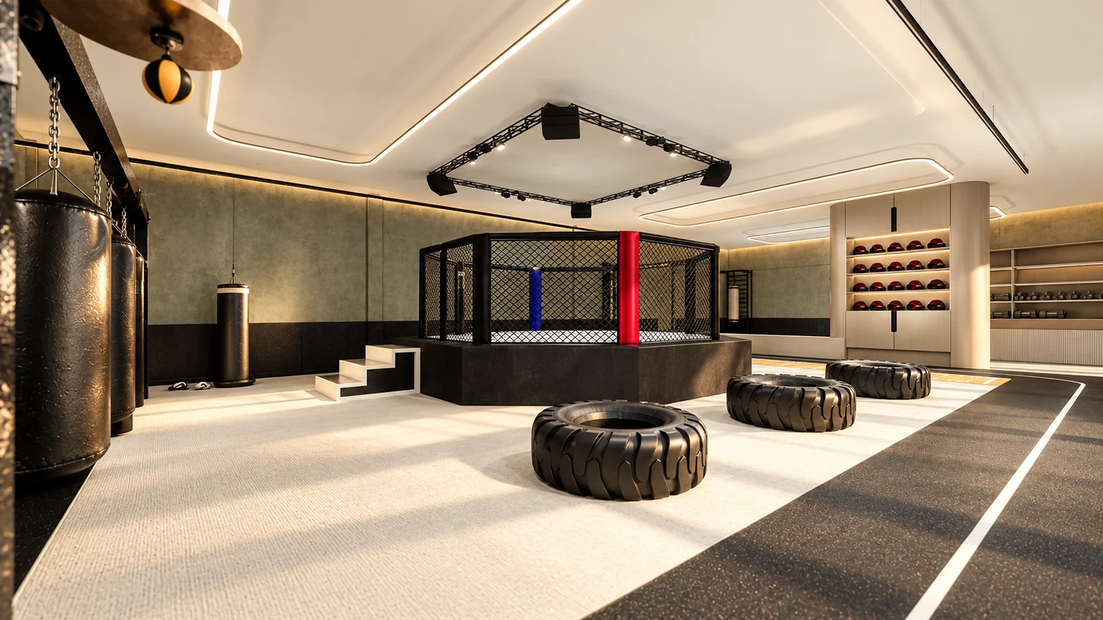 AI-restyled view based on The Element's supplied gym visualisation.