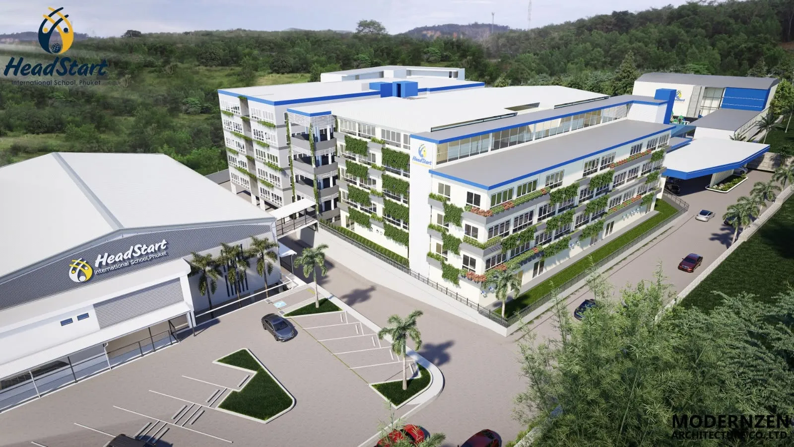 Architect’s rendering of a HeadStart International School campus in Phuket